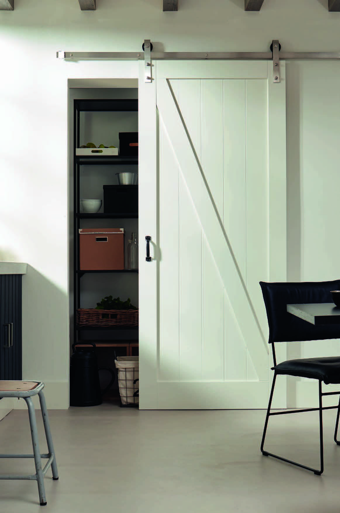 De Barn deur geeft  extra dimensie aan uw interieur.