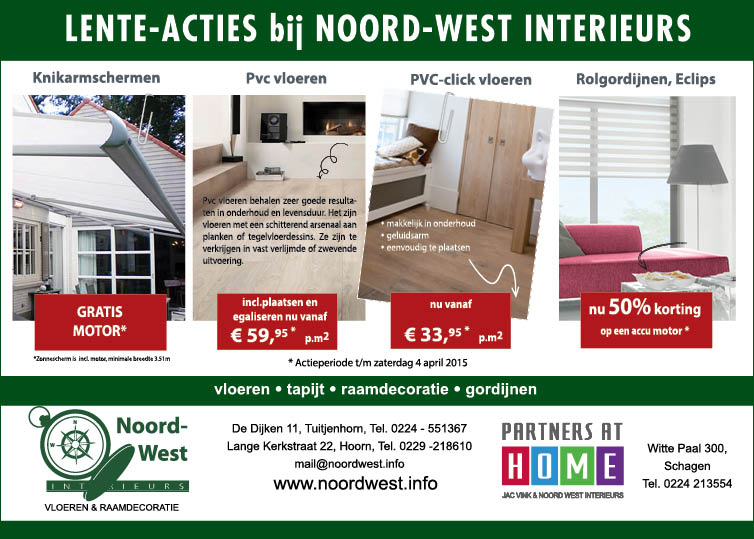 Lente-acties bij Noord-West Interieurs