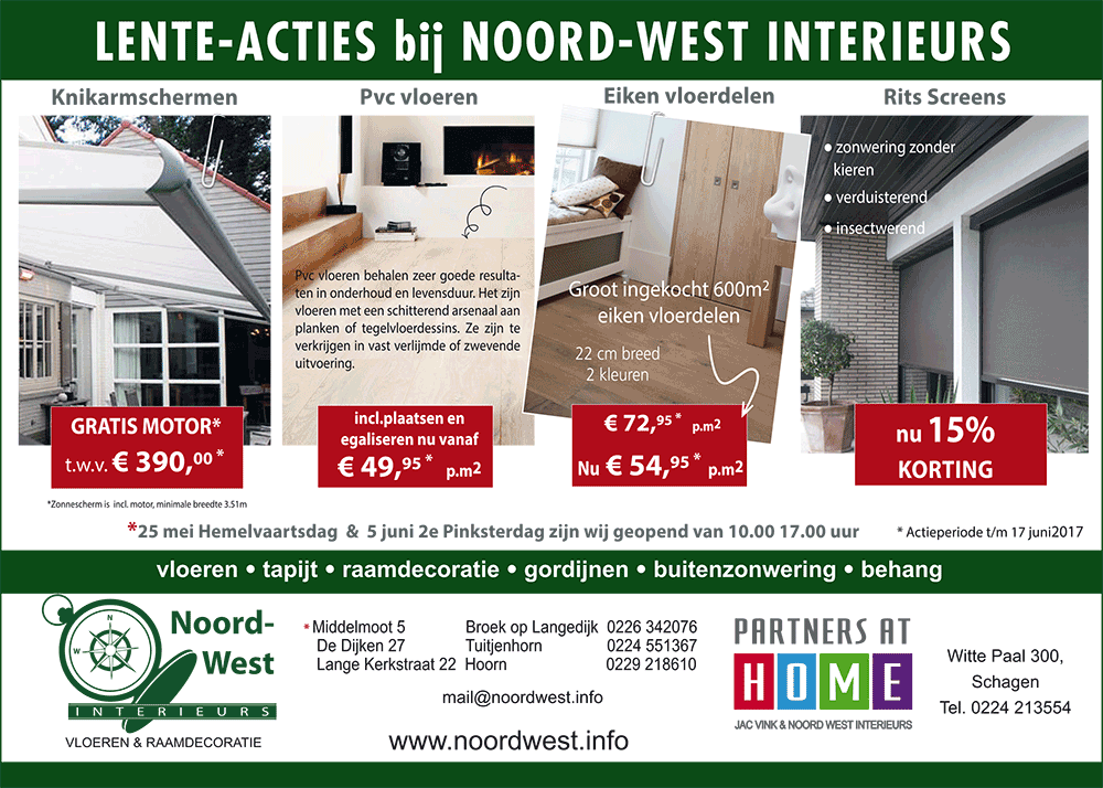 Wij zijn op Hemelvaartsdag en 2e Pinksterdag open van 10.00-17.00*