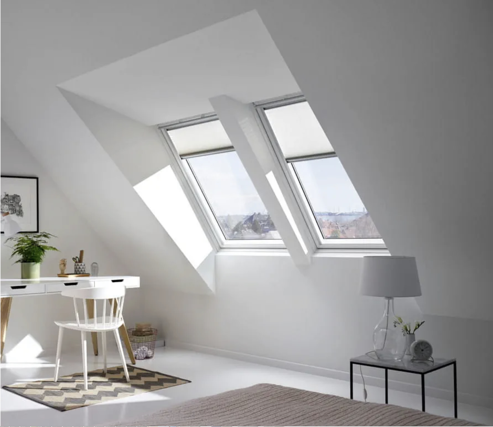 Lichtdoorlatende plisségordijnen voor dakramen