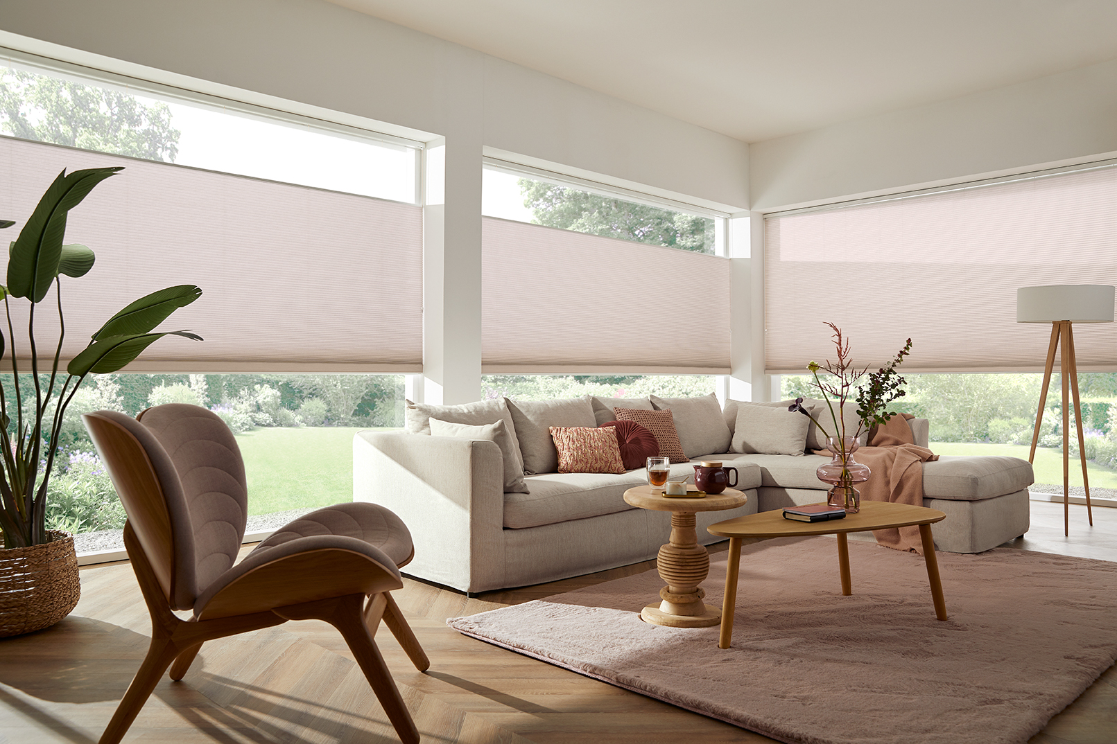 Plissé shades- Mooie geplooide stoffen in verschillende transparanties.